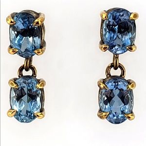 Aquamarines pendants earring 18K gold